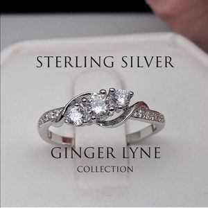 NEW 925 Sterling Silver 3-Stone Ring